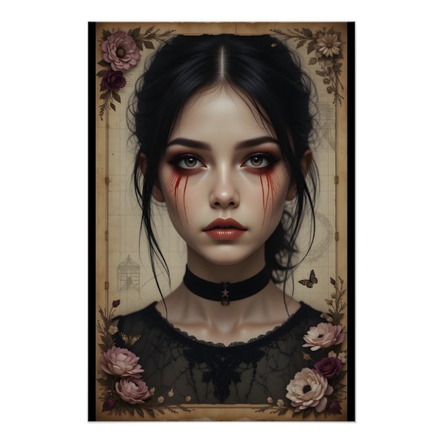 Gothic Blood Portrait Poster (Front)