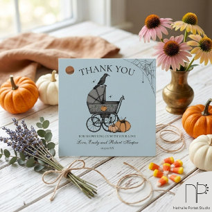 Gothic Blue Baby Shower Favour Tags