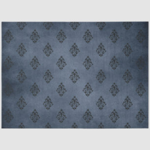 Gothic Blue Damask Series Design 7 Tissue Paper