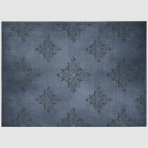 Gothic Blue Damask Series Design 8 Tissue Paper