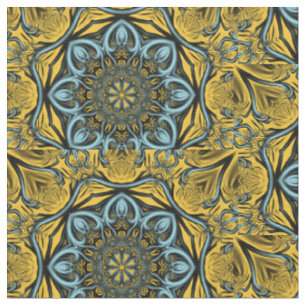 Gothic blue pattern fabric
