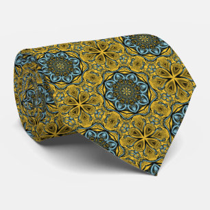Gothic blue pattern tie