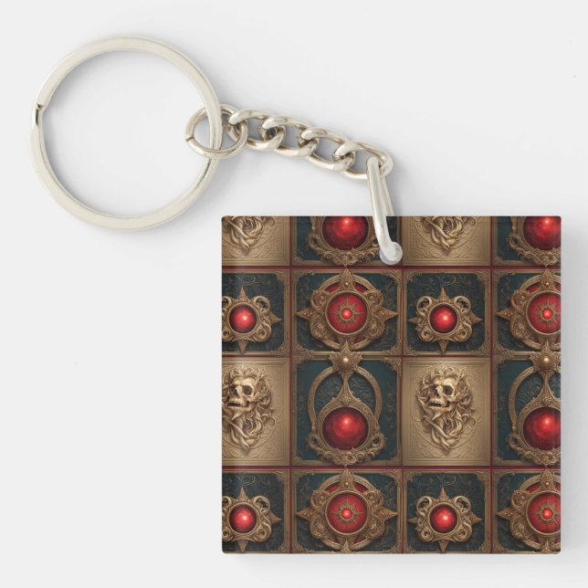 Gothic Book Cover Keychain (Front)