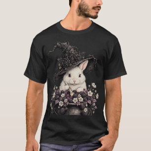Gothic Botanical Rabbit Witch T-Shirt