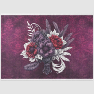Gothic Bouquet & Damask 18b Decoupage  Tissue Paper