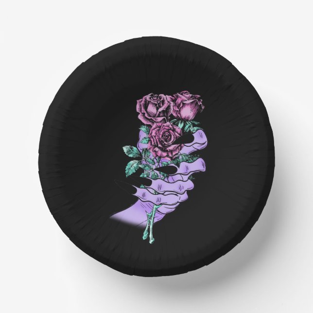 Gothic Bouquet Paper Bowls Paper Plate (Front)