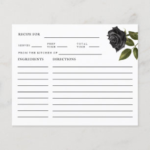 Gothic Bridal Shower Recipe Card