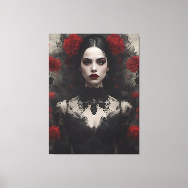 Gothic Bride Canvas Print (Front)