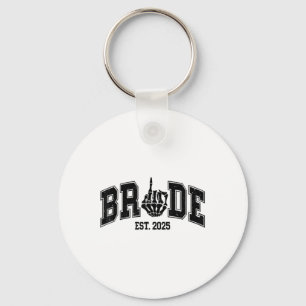 Gothic Bride Groom 2025 Spooky Halloween Couples M Keychain