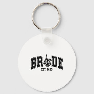 Gothic Bride Groom 2025 Spooky Halloween Couples M Keychain