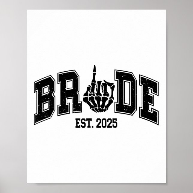 Gothic Bride Groom 2025 Spooky Halloween Couples M Poster (Front)