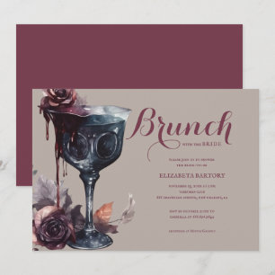 Gothic Brunch With Goblet Bridal Shower Invitation