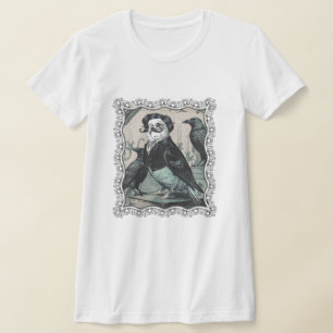 Gothic Budgie Edgar Allan Poe Inspired Parakeet T-Shirt