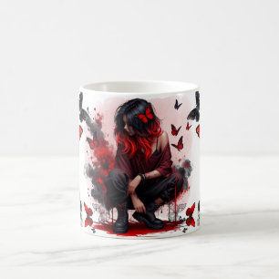 Gothic butterflies & Lady fantasy Coffee Mug