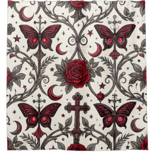 Gothic Butterfly Floral Pattern (1)