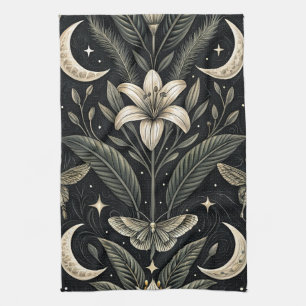 Gothic Butterfly Floral Pattern (5) Kitchen Towel