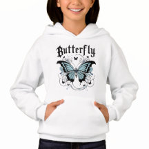 Gothic Butterfly Graphic trendy girl Hoodie