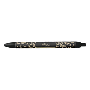 Gothic Butterfly pattern Personalized Black Ink Pen