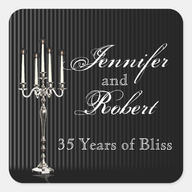 Gothic Candelabra Stripe Envelope Seal (Front)