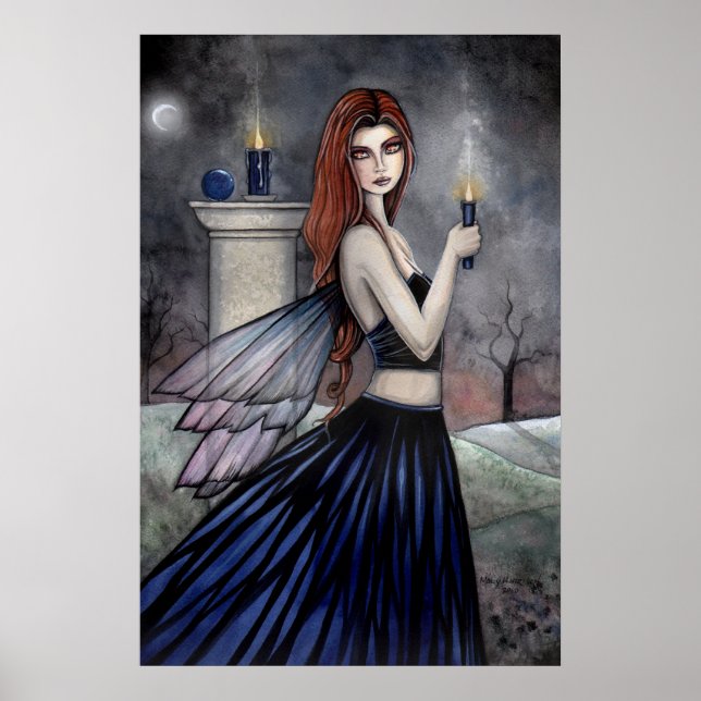 Gothic Candle Fairy Poster by Molly Harrison (Front)