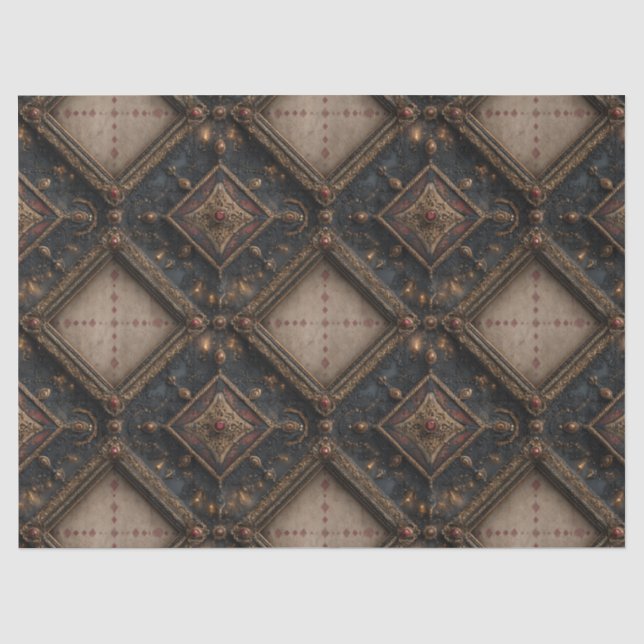 Gothic Carved Woodwork Pattern (1) Tissue Paper (Front)