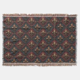 Gothic Carved Woodwork Pattern (2) Throw Blanket