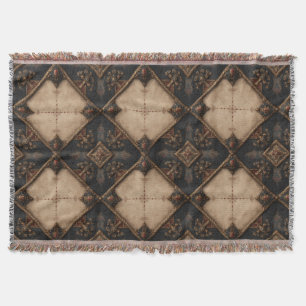 Gothic Carved Woodwork Pattern (4) Throw Blanket
