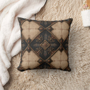 Gothic Carved Woodwork Pattern (4) Throw Pillow