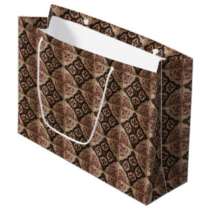 Gothic Carved Woodwork Pattern (5) Large Gift Bag
