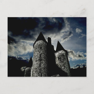 Gothic castle scene postcard