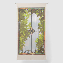 gothic castle stained glass window