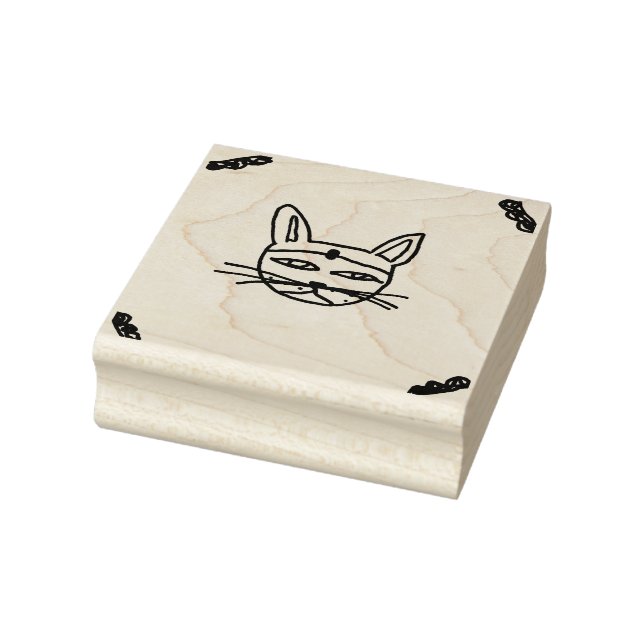 Gothic cat ink rubber stamp (Stamp)