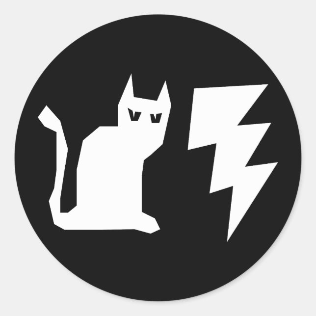 GOTHIC CAT LIGHTNING STICKERS (Front)