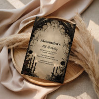 Gothic Cathedral Arch Birthday Invitation