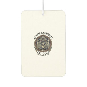 Gothic Cathedral Cat Cat Graphic Tee Art - Gothic Air Freshener