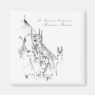 Gothic Cathedral of Bourges, France Magnet