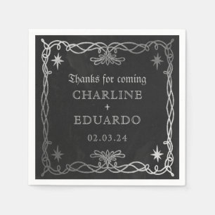 Gothic Celestial Fantasy Ivy Wedding  Napkin