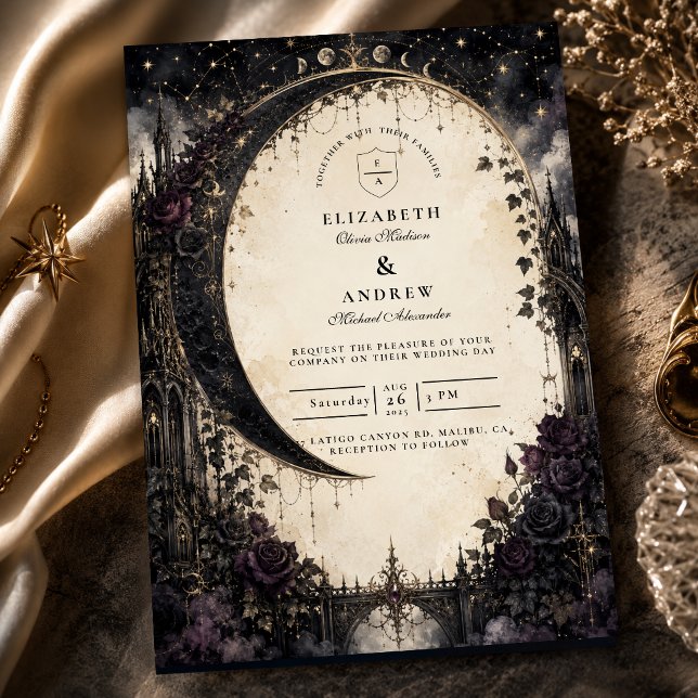 Gothic Celestial Wedding Invitation (Creator Uploaded)