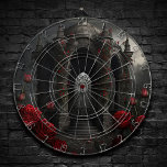 Gothic Cemetery Gazebo with Red Roses at Night Dartboard<br><div class="desc">90s Grunge, All Grown Up! Rich and sophisticated vampire-chic update to the dark, gothic feel of the early 1990s. With intense deep moody dusky hued colours for a luxurious, dramatic, or edgy palette. This 90s inspired vintage grunge texture features a gorgeous unisex (yet feminine) abstract design that adds perfect pop...</div>
