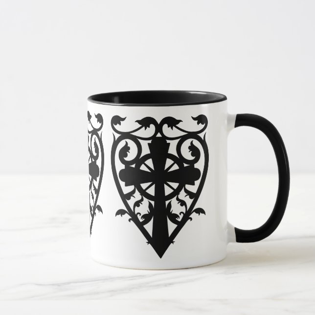 Gothic cemetery hearts mug (Right)