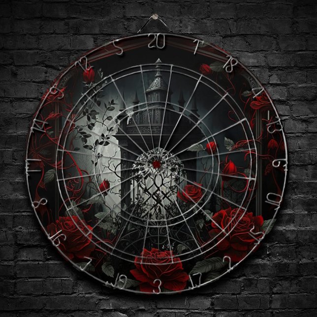 Gothic Cemetery Rose Garden with Red and Black Dartboard (Creator Uploaded)