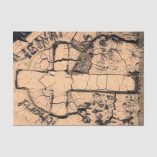 Gothic Cemetery Vintage Sepia Tombstone Grunge Tissue Paper