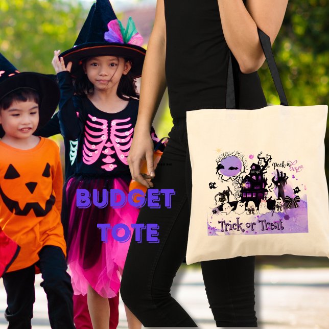 Gothic Chic Boo-tiful Purple Halloween Budget  Tote Bag (Gothic Chic Boo-tiful Purple Halloween Budget Tote Bag)
