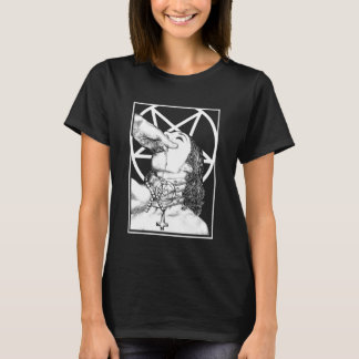 Gothic Choked Up Unholy Nun Satan Baphomet Spooky T-Shirt