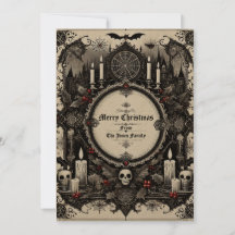 Gothic Christmas Card – Vintage Dark Holiday Greet