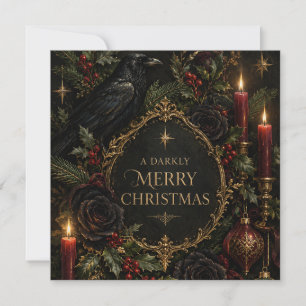 Gothic Christmas, Dark Romantic Victorian design Invitation