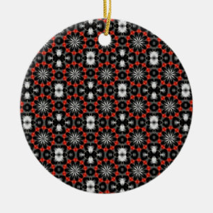 Gothic Christmas Design Ceramic Ornament
