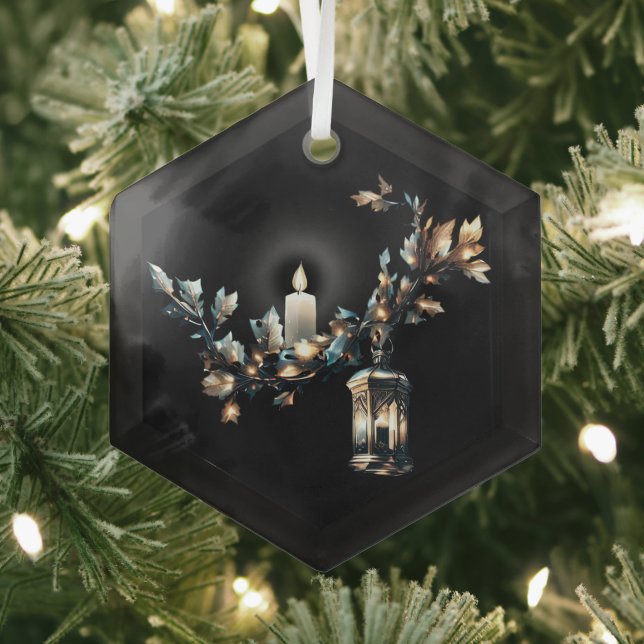 Gothic Christmas  Glass Ornament (Insitu)