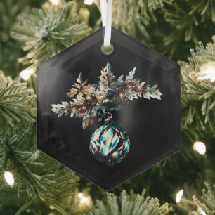 Gothic Christmas  Glass Ornament