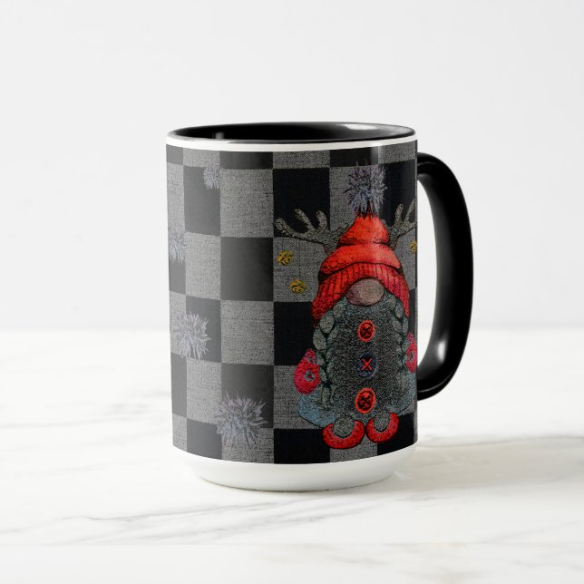 Gothic Christmas Gmone Checks Classic  Mug (Front Right)